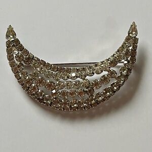 Celestial Silver Crystal Brooch